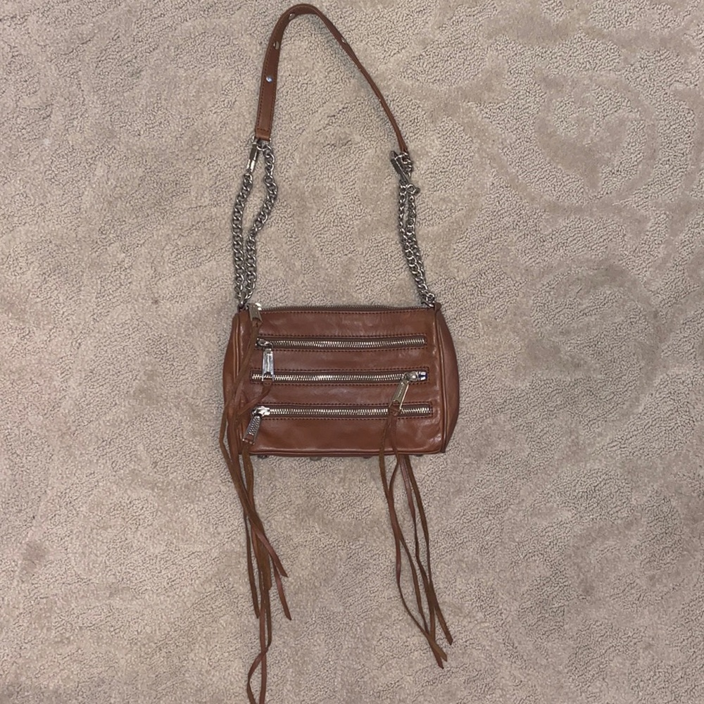 Rebecca Minkoff Brown Moro 3 Zip Crossbody Bag